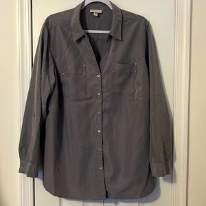 EUC grey Dressbarn buttton down shirt